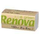Renova Toalhas de Mão Zig-Zag Green Zig-Zag, 2 Camadas, 180 Folhas, Dobra em Z, 220 mm, Branco, Pack 10 Unidades