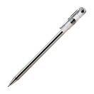 Pentel Esferográfica BK77, Ponta Média de 0,7 mm, Corpo Transparente com Pega, Tinta Preta