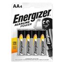 Energizer Pilha Alcalina Clássica Power AA LR6, Embalagem 4 Unidades