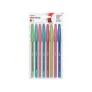 Staples Esferográfica, Ponta Grande de 1 mm, Corpo em Várias Cores, Tinta de Várias Cores, Pack 8 Unidades