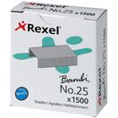REXEL Agrafos Bambi, Nº. 25, Caixa 1500