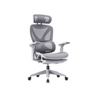 MT Cadeira de Escritório Operativa UEXY, Rede Flocked Mesh, Cinzento