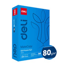 DELI Papel Impressora A4 MateCopy, 80 g/m², Branco, Resma 500 Folhas