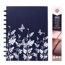 M by Staples ARC Caderno Inteligente, A4, 60 Folhas, Capa em Polipropileno, Preto, Design com Borboletas