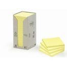 Post-it Torre de Notas Aderentes em Papel Reciclado, 76 x 76 mm, Amarelo, 100 Folhas