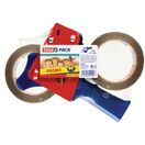 tesa Desenrolador de Punho para Fita, com 2 Rolos de Fita, 50 mm x 66 m, Castanho
