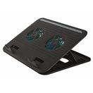 Trust Cyclone Suporte de Arrefecimento para Notebook com Ventoinha de Arrefecimento, 230 x 300 x 15 mm, Preto