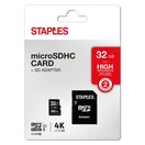 Staples MicroSDHC Relay de 32 GB com adaptador SD