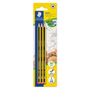 STAEDTLER Lápis de Grafite Noris 120, Minas HB, Corpo Hexagonal Amarelo e Preto, Embalagem 3 Unidades