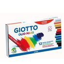 GIOTTO Pastel Óleo, Lápis, Formato Gigante, Caixa de 12 Cores