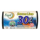 FAPIL Saco para o Lixo, 500 x 650 mm, 30 litros, Preto, Pack 20 Unidades