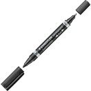 STAEDTLER Lumocolor, Marcador de Ponta Dupla, Ponta Dupla 0,6 - 1,5 mm, Tecnologia de Tinta Líquida, Preto