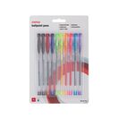 Staples Esferográfica, Ponta Média de 0,7 mm, Corpo Transparente, Tinta de Várias Cores, Pack 10 Unidades
