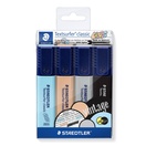 STAEDTLER Marcador Textsurfer® Classic® Vintage, Ponta Cinzel, Traço 1-5 mm, Várias Cores Vintage, Embalagem 4 Unidades
