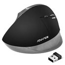 ADVANCE Rato Vertical Ergonómico para Mão Direita S-V185RF Plus, Sem Fios, 1200 – 2400 DPI, Preto