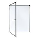 BI-OFFICE Expositor Magnético Enclore Glazed, 367 x 500 mm, Superfície Magnética em Aço Lacado, Moldura em Alumínio, Porta em Acrílico, 2 Folhas A4