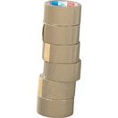 tesa Fita de Embalagem Polipropileno 50 mm x 66 m, Castanho, Pack 6 Unidades