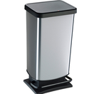 ROTHO Balde do Lixo com Pedal Paso, 40 L, Cinzento e Preto