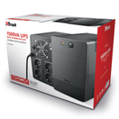 Trust Unidade de Alimentação Ininterrupta UPS Paxxon, 1500 Va, 4 Tomadas, Preto