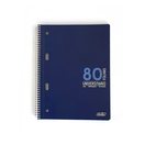 FIRMO Caderno Espiral Universitário, B5, 80 Folhas, Liso, Azul