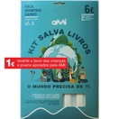 AMI Kit Salva-Livros , 10 Capas de Plástico, 10 Autocolantes e 10 Etiquetas para Livros