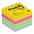 Post-it Mini Cubo Notas Aderentes 51 x 51 mm, Cores Sortidas, 400 folhas