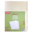 Staples Separadores em Cartão, 20 Secções, A4, Cinzento Claro