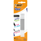 BIC Recarga Esferográfica Gel Apagável Gel-ocity® Illusion, Ponta Média 0,7 mm, Preto, 3 Unidades