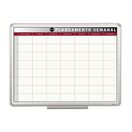 BI-OFFICE Quadro Plano Semanal, Magnético, 600 mm x 400 mm, Alumínio Anodizado, Branco