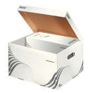 LEITZ Caixa de Arquivo M, 367 x 263 x 325 mm, Cartão Reciclado, Até 15 Kg, Branco
