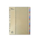 TIMEOFFICE Separador, Cartolina, A4, 24 Seções, A4, Diversas Cores