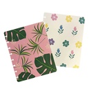 Capas e Contracapas para Cadernos ARC, A5, Tropical e Flores, Pack 2 Conjuntos