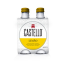 CASTELLO Água com Gás, Sabor a Limão, 25 cl, Pack 4 Unidades