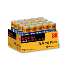 KODAK Pilha Alcalina Max Super AA LR6, 20 Unidades