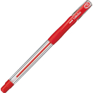 uni-ball Esferográfica Lakubo, Ponta Média de 0,7 mm, Corpo Transparente com Pega, Tinta Vermelha