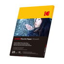 KODAK Papel Fotográfico Fine Art Smooth, A4, 230 g/m², Branco, Pack 20 Folhas