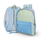FIRMO Mochila Escolar Square Up, Poliéster Reciclado RPET, 45,5 x 31 x 14 cm, Azul e Verde Claro