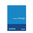 Staples Caderno Espiral Capa Dura, A4, 150 Folhas Pautadas, Azul