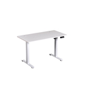 ESMART Secretária Elevatória Elétrica Single - 1 Motor, MDF e Melamina, 120 x 60 x 70 - 115 cm, Branco