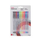 Staples Esferográfica, Ponta Média de 0,7 mm, Corpo Transparente, Tinta de Várias Cores, Pack 10 Unidades