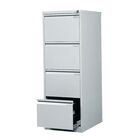 Armário de Arquivo com 4 Gavetas, 46 x 132 x 62 cm, Cinzento