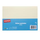 Staples Fichas Pautadas, A5, 148 x 210 mm, 180 g/m², Creme, 100 Unidades