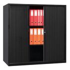 Staples Armário com Portas de Persiana, 120 x 102 x 42, 2 Prateleiras, Preto