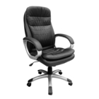 MT Cadeira de Escritório Executiva King, Tecido Sintético (PU), Preto