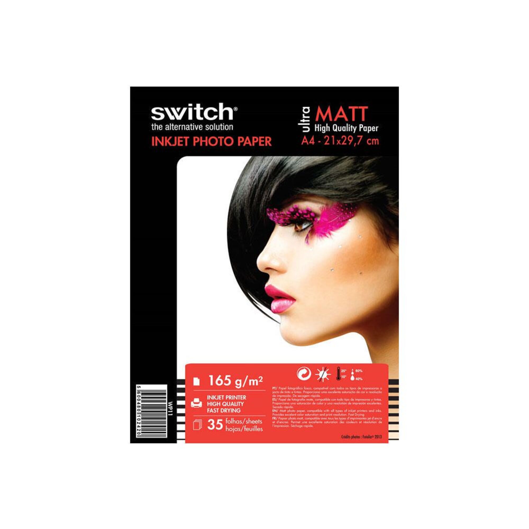 Papel Fotográfico Ultra Matt Para Impressoras A Jato De Tinta A4 Mate 165 Gm² Branco 5461