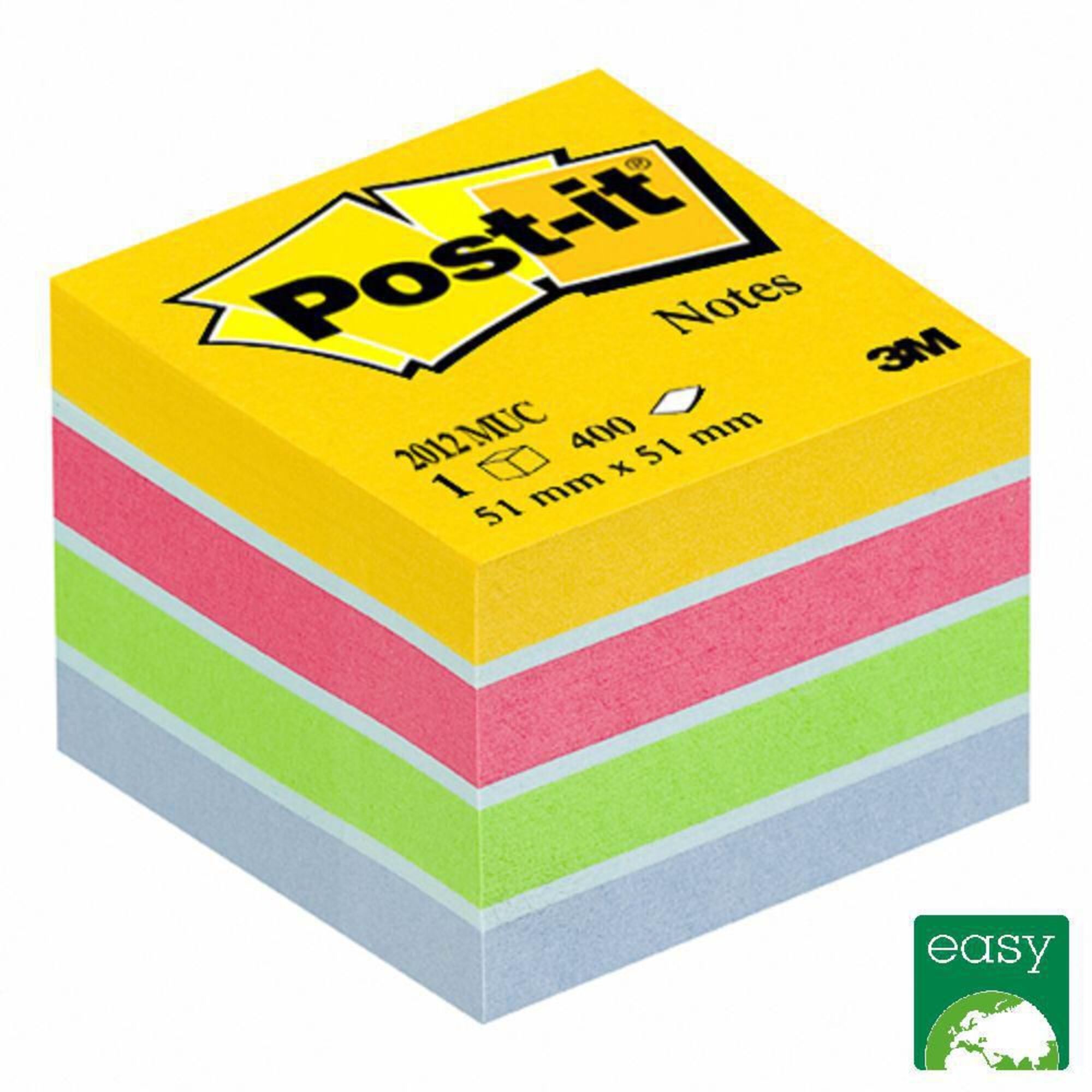 Post It Mini Cubo Notas Aderentes 51 X 51 Mm Cores Sortidas 400 Folhas