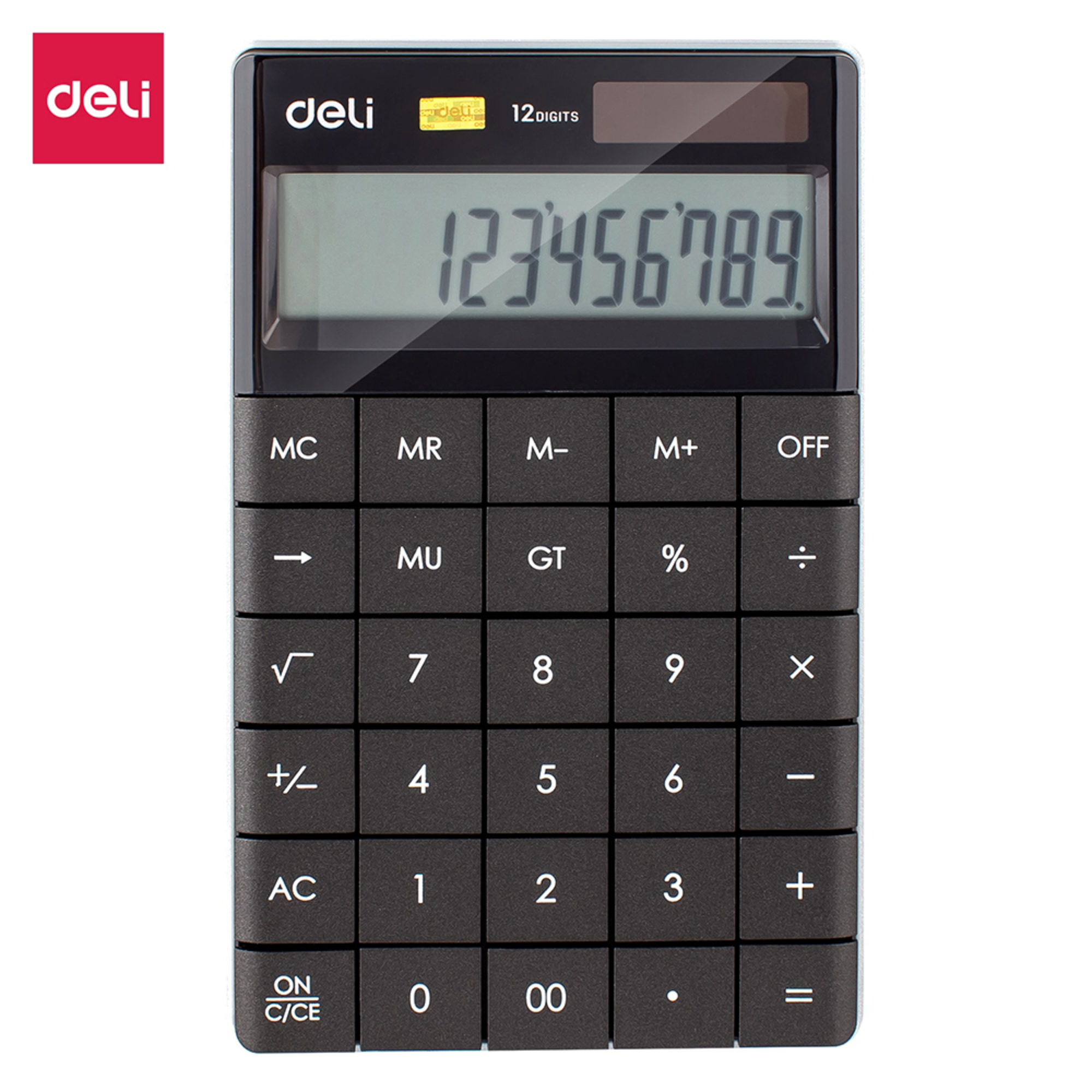 DELI Calculadora Touch E1589, Preto