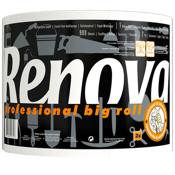 Renova Rolo de Papel Multiusos Profissional, Folha Dupla, 450 Folhas por Rolo