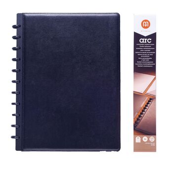 M by Staples ARC Caderno Inteligente, A4, 60 Folhas, Pautado, 100 g/m², Capa em Tecido Sintético, Preto