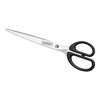 Staples Tesoura para Escritório, Aço Inoxidável com Pontas Afiadas, Pega Assimétrica de Plástico, 21 cm, Preto